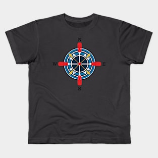 Kayaker Paddle Compass Kids T-Shirt